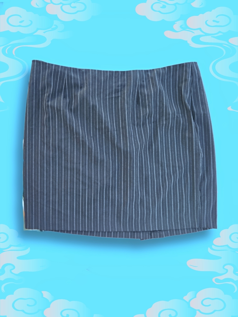 Classic Black Pinstripe Pencil Skirt